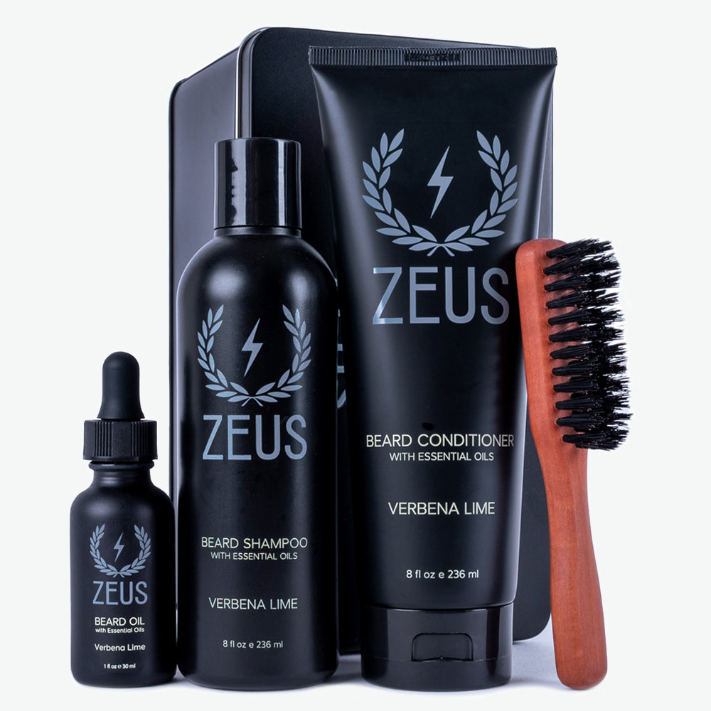 Zeus Deluxe Beard Care Kit, Regular Oil | Zeus