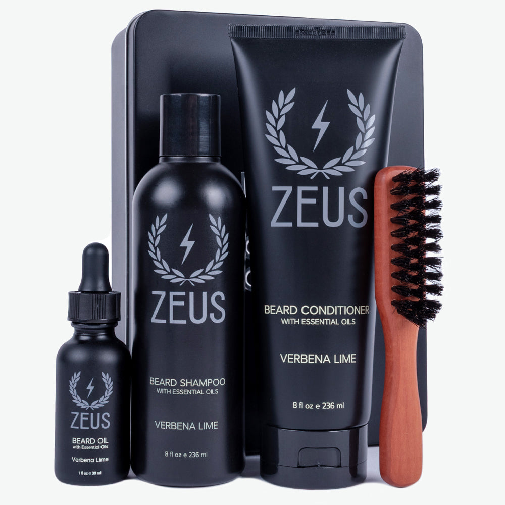 Zeus Deluxe Beard Care Kit, Regular Oil | Zeus