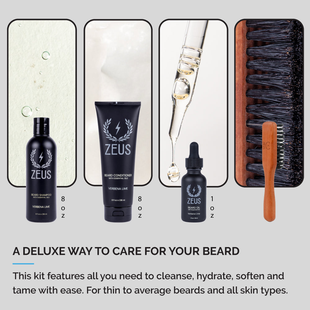 Deluxe Beard Care Kit, Natural Oil