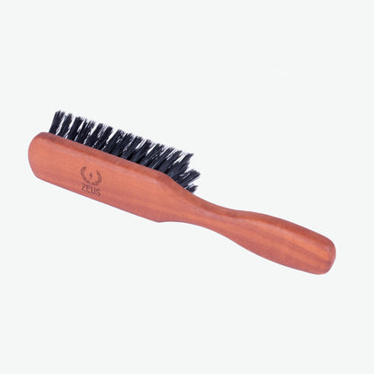 Zeus Handled Beard Brush, 100% Boar Bristle, Firm - A93