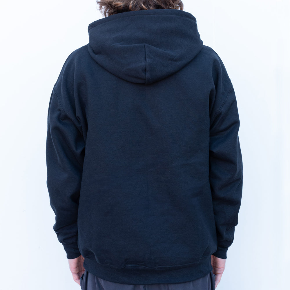 Vintage Neon Sign Embroidered Hoodie, Black
