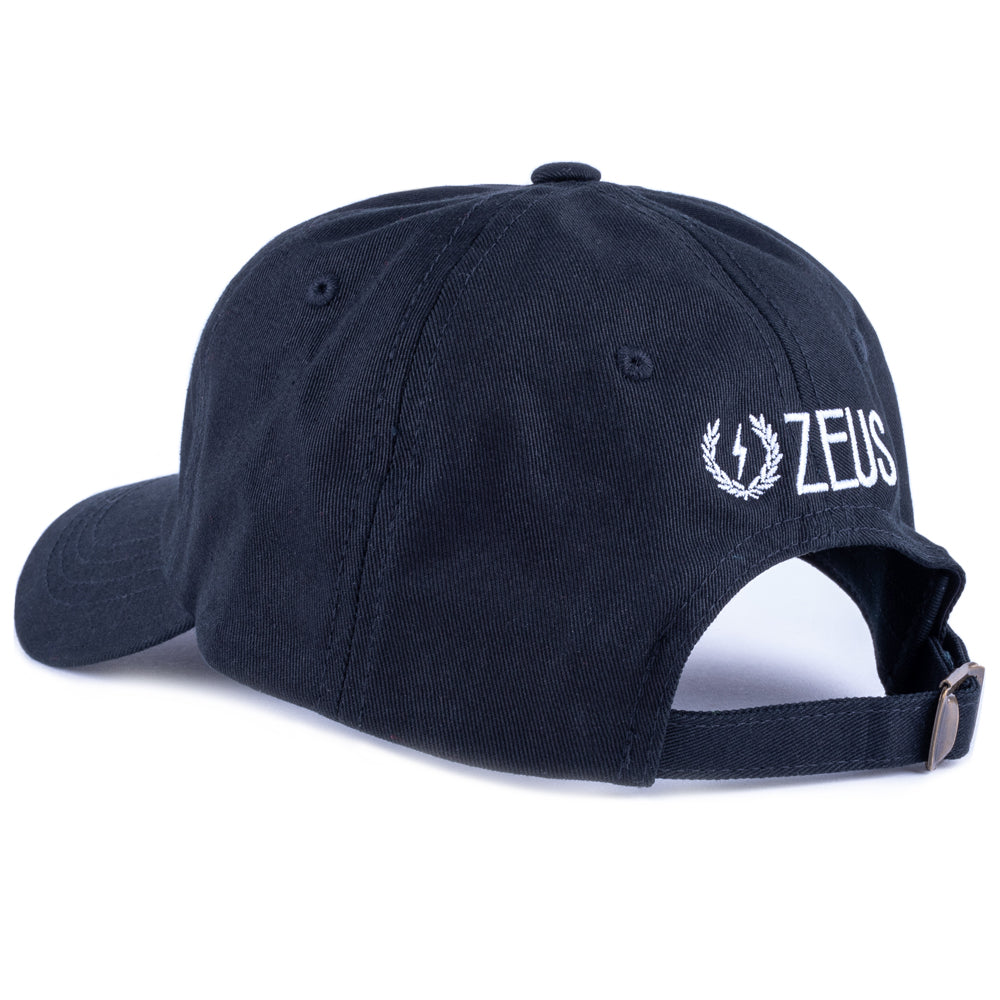 Skull Embroidered Dad Hat, Black