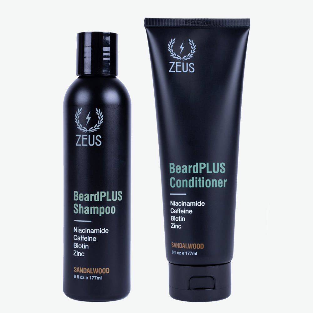BeardPLUS beard wash set 6fl oz sandalwood