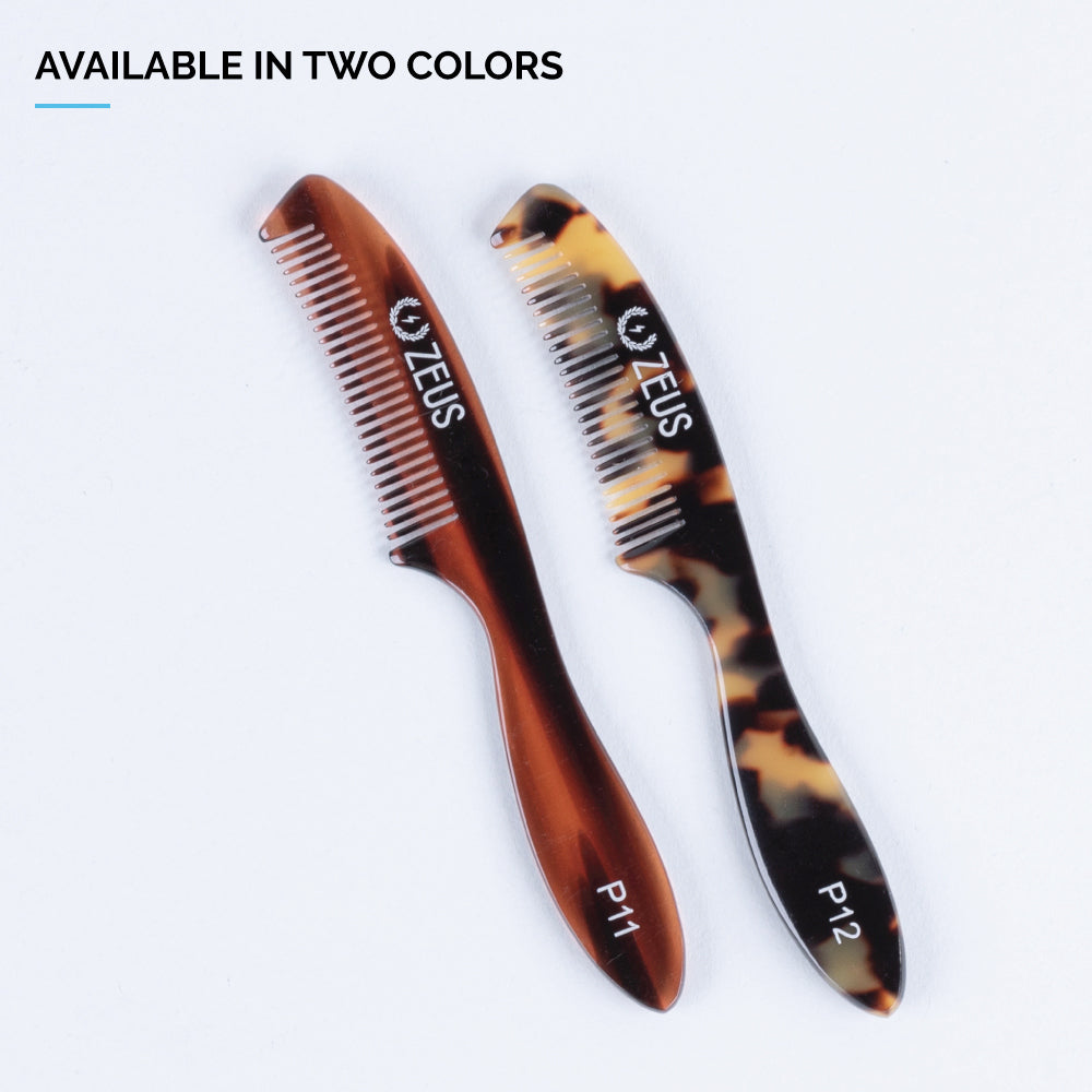 Long mustache comb is available in two colors