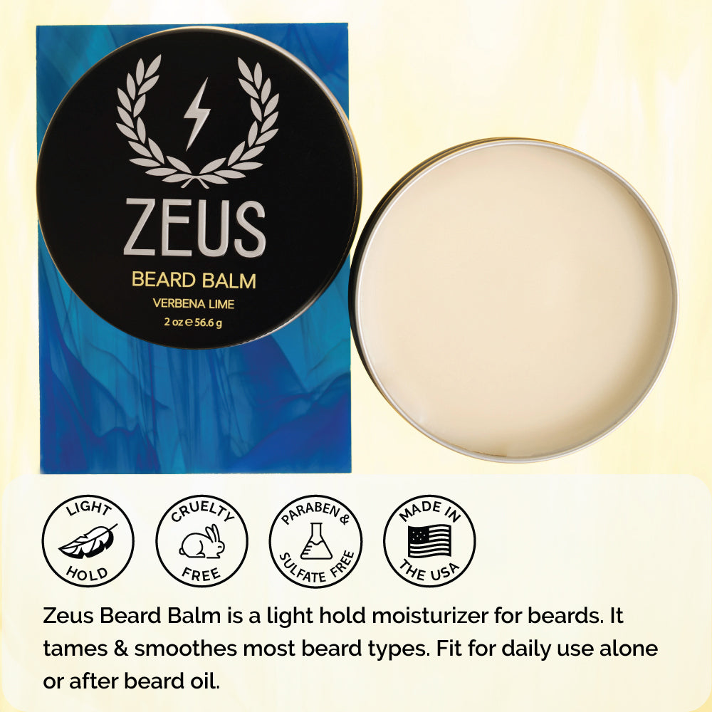 Zeus Beard Balm made in usa