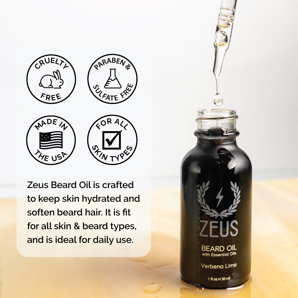 Zeus Natural Beard Oil is Made In USA