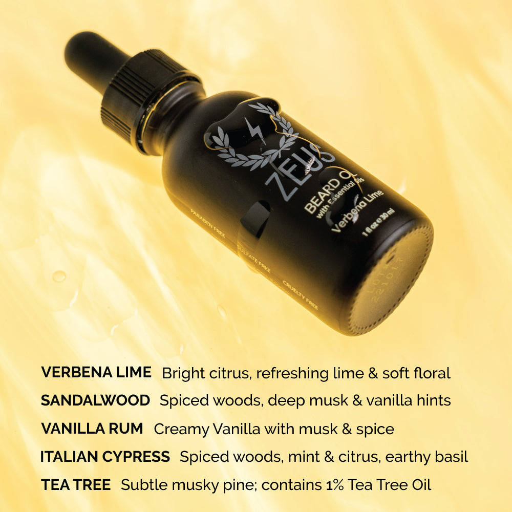 Zeus Beard Oil Scents