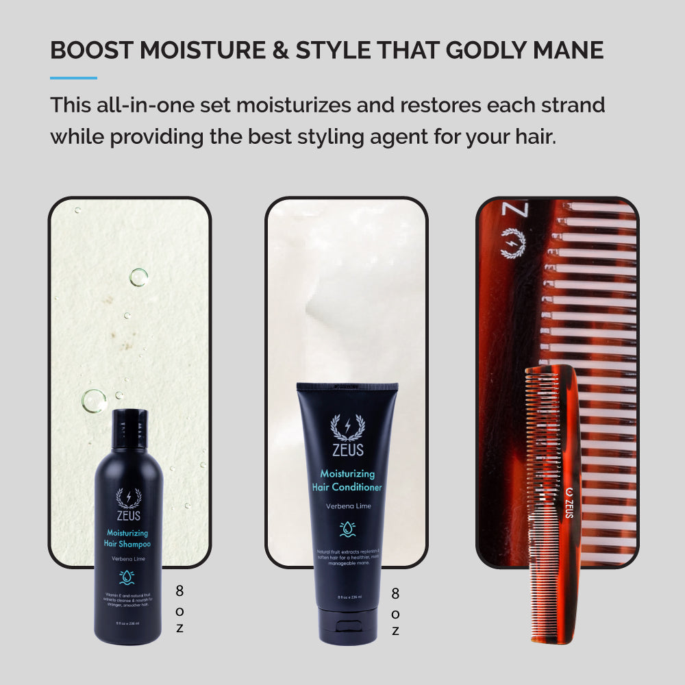 Zeus Hair Wash Style Set items