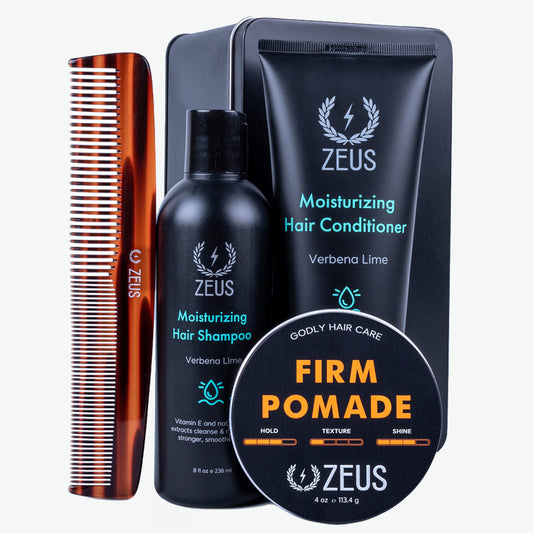 Zeus Hair Wash Style Set Firm Pomade