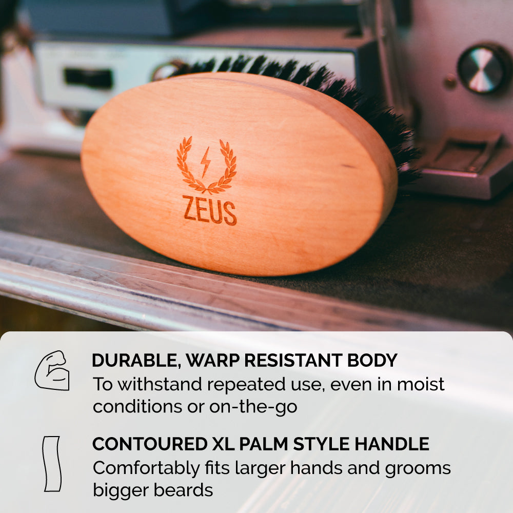 Zeus military beard brush body