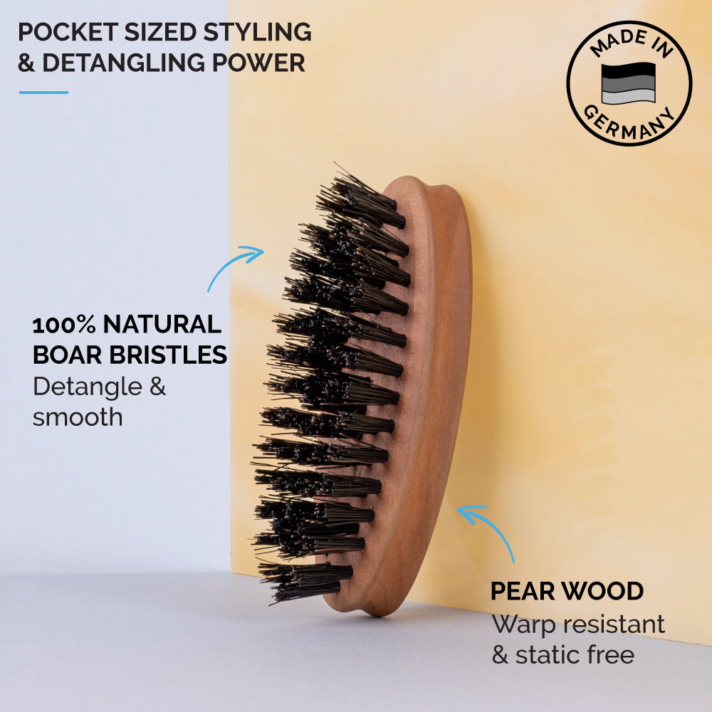 Zeus pocket beard brush features