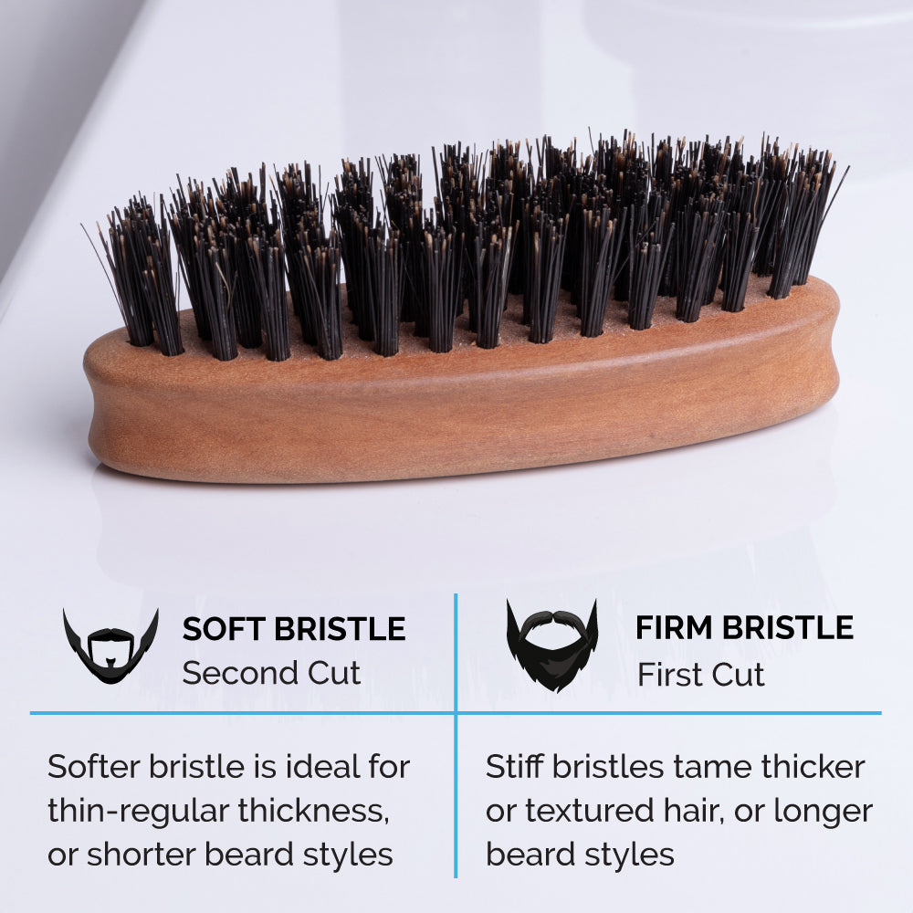 Zeus pocket beard brush firm or soft