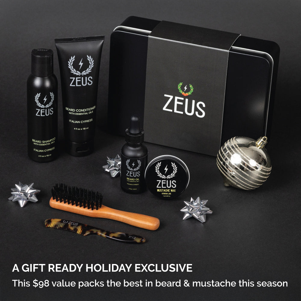 Zeus Exclusive Holiday Beard & Mustache Care Gift Set