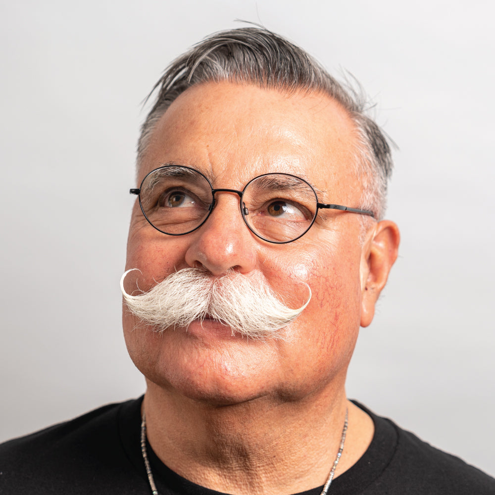firm hold mustache model