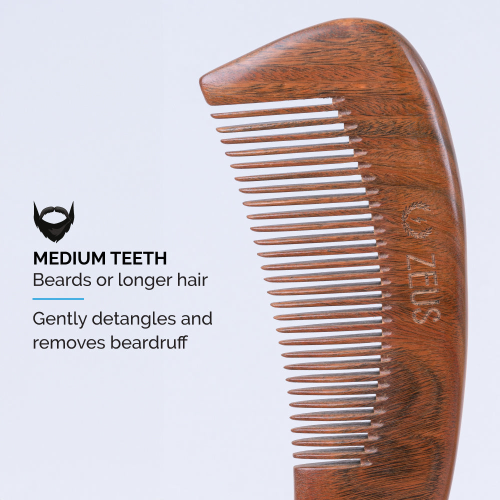 zeus large curved sandalwood beard
comb teeth