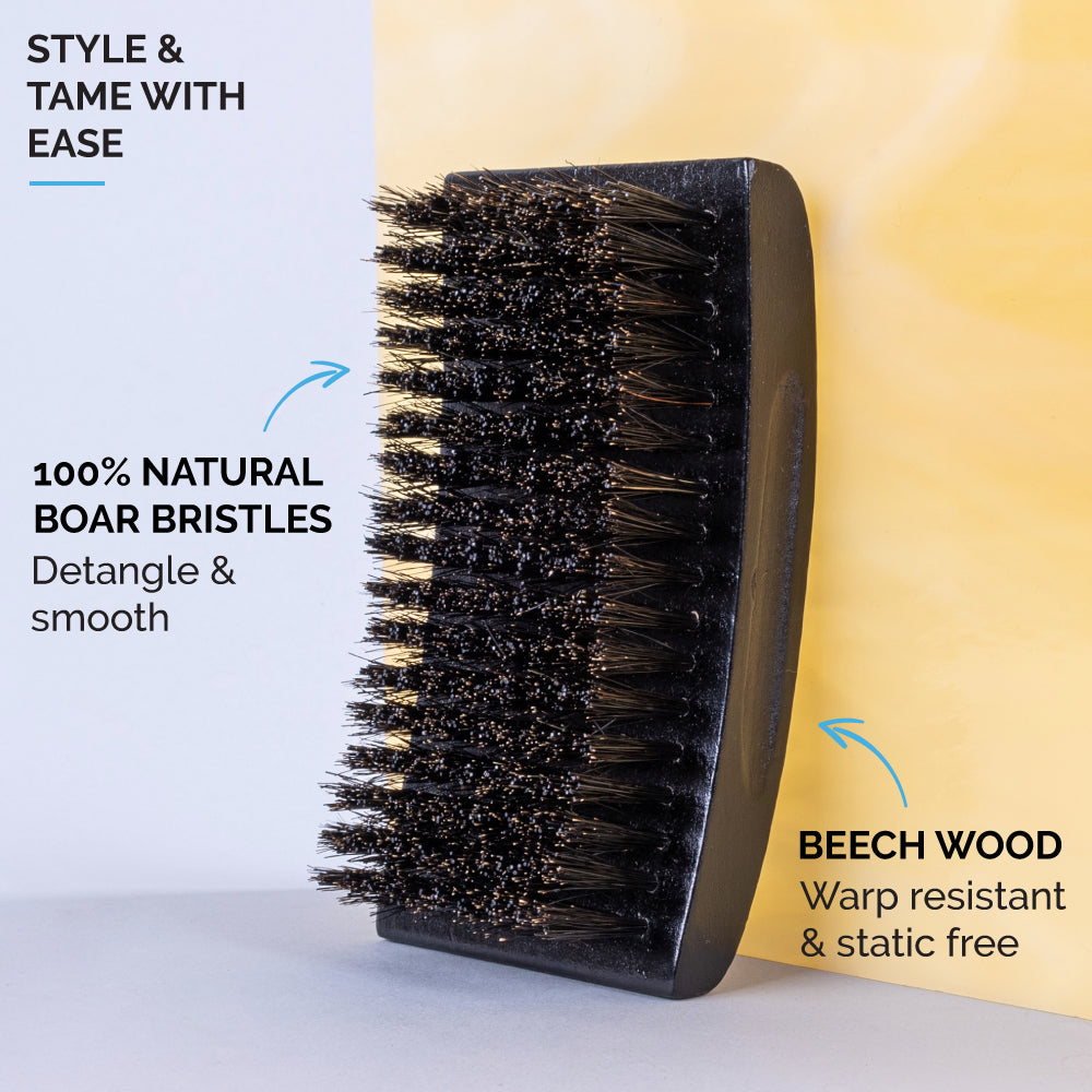 zeus palm hair brush beech wood 100 boar bristle bp92 features