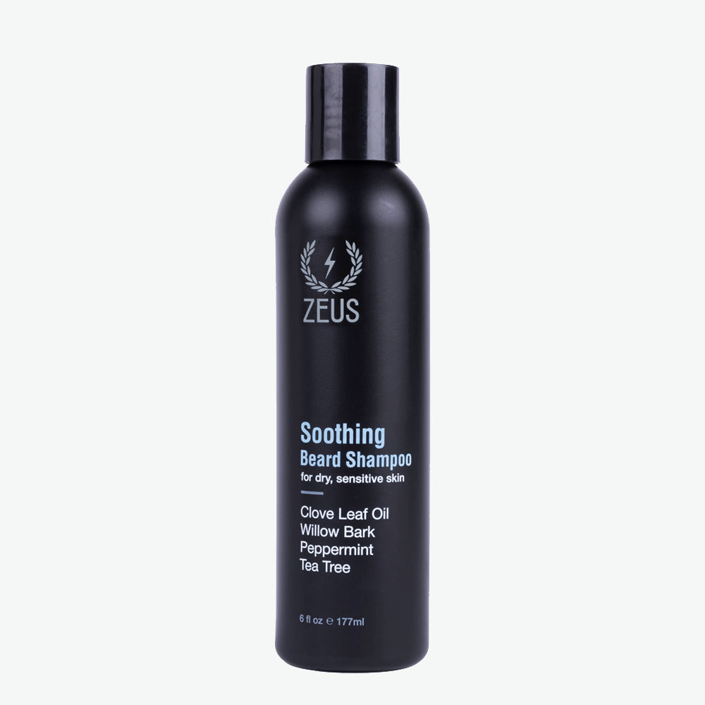 zeus soothing beard shampoo for dry, sensitive skin