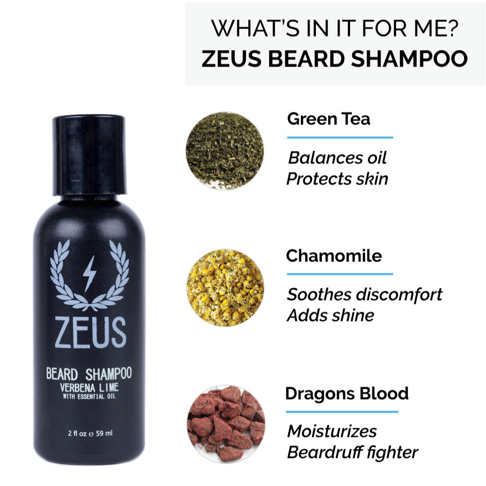 Zeus Travel Beard Shampoo and Conditioner Set (2 fl oz)