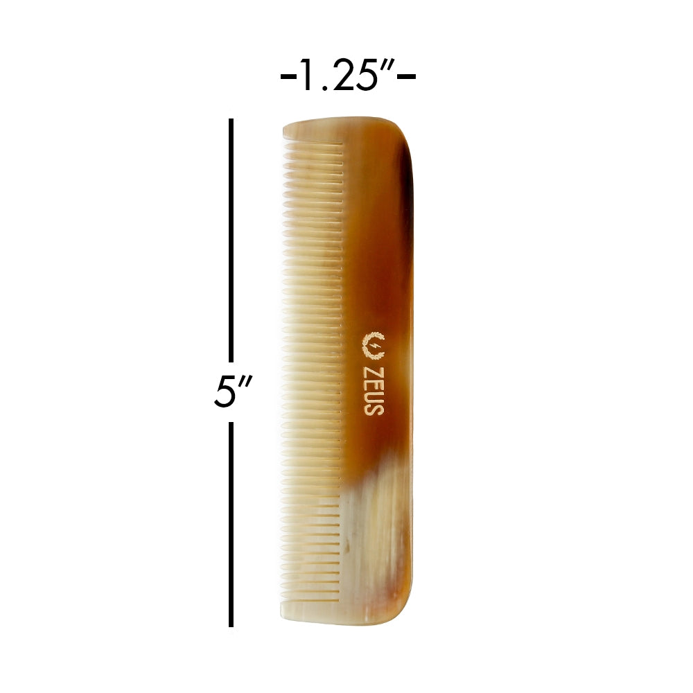 Zeus Natural Horn Fine Tooth Hair Comb - Z41