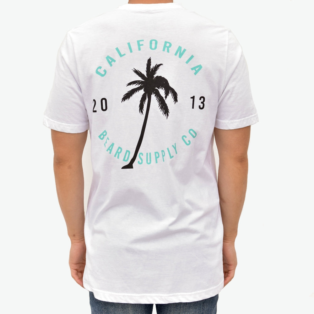 Zeus 100% Cotton, Palm Graphic Tee, White, back