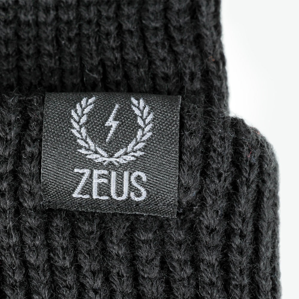 Ribbed Knit Beanie, Black