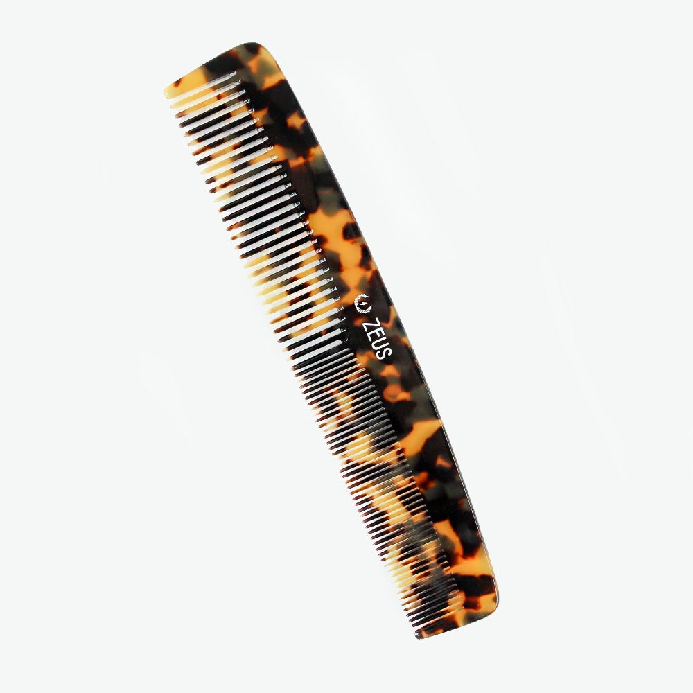 Zeus Acetate Hair Comb, 7.5", Tortoiseshell