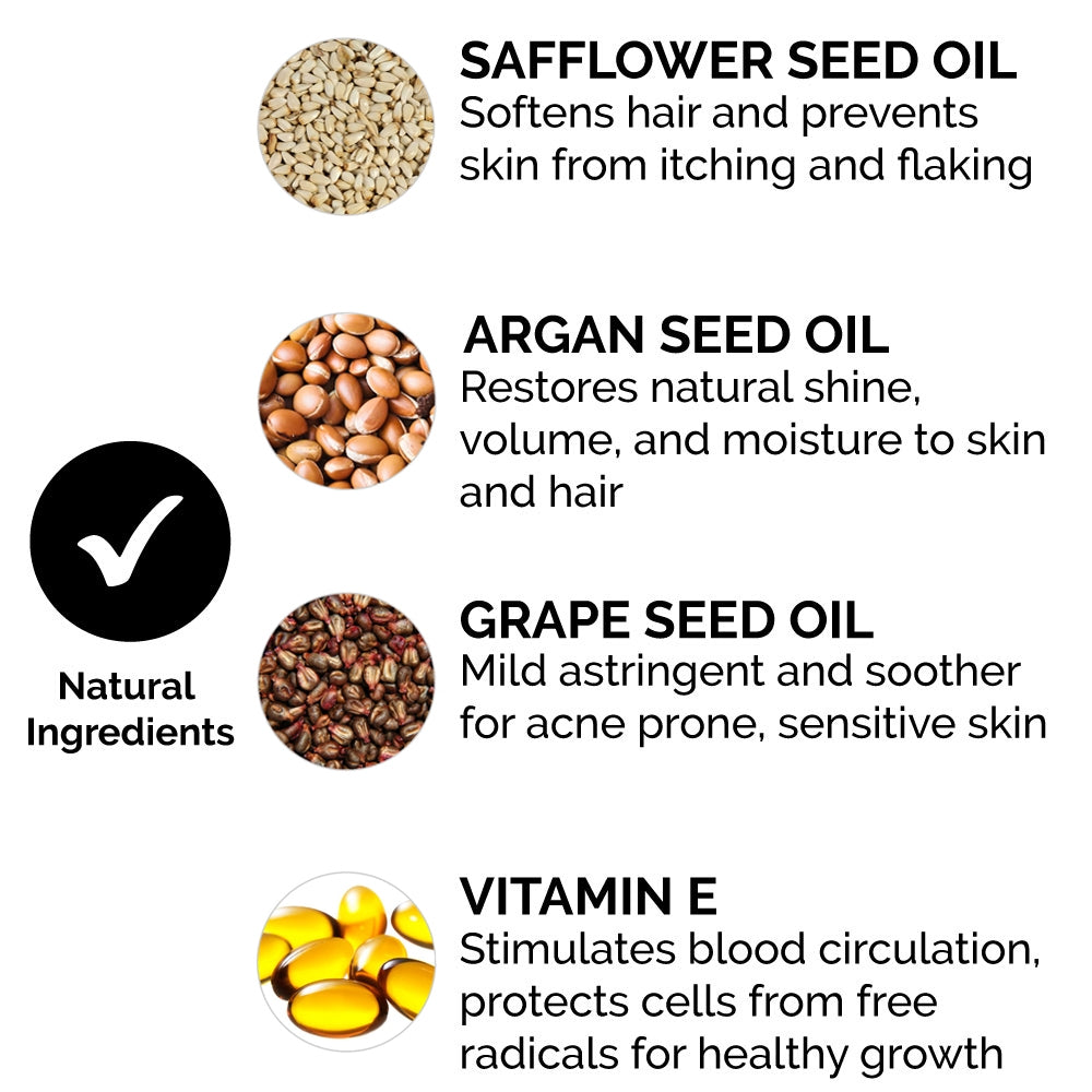 Zeus Beard Oil Coffret contains safflower seed oil, argan seed oil, grapeseed oil, and vitamin e
