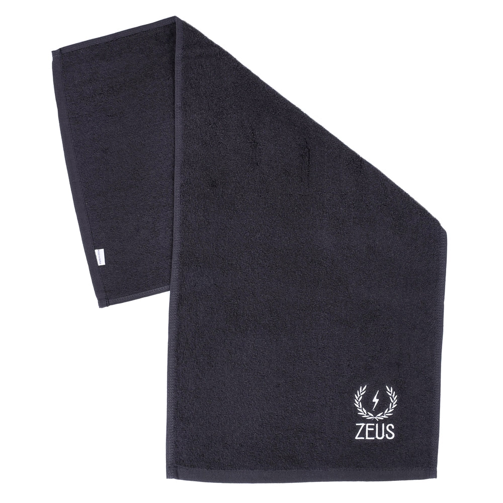 Zeus Cotton Steam Towel, Black