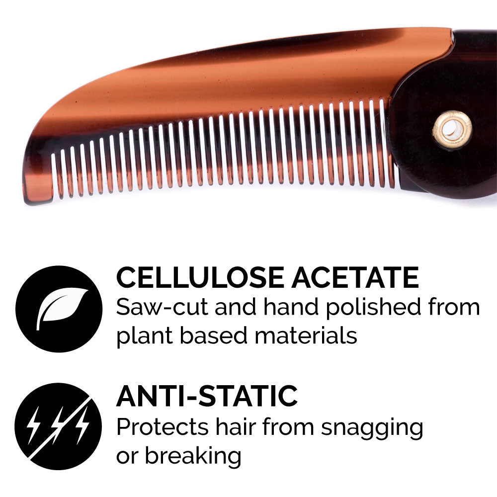 Zeus Mustache Wax and Mustache Comb Grooming Set