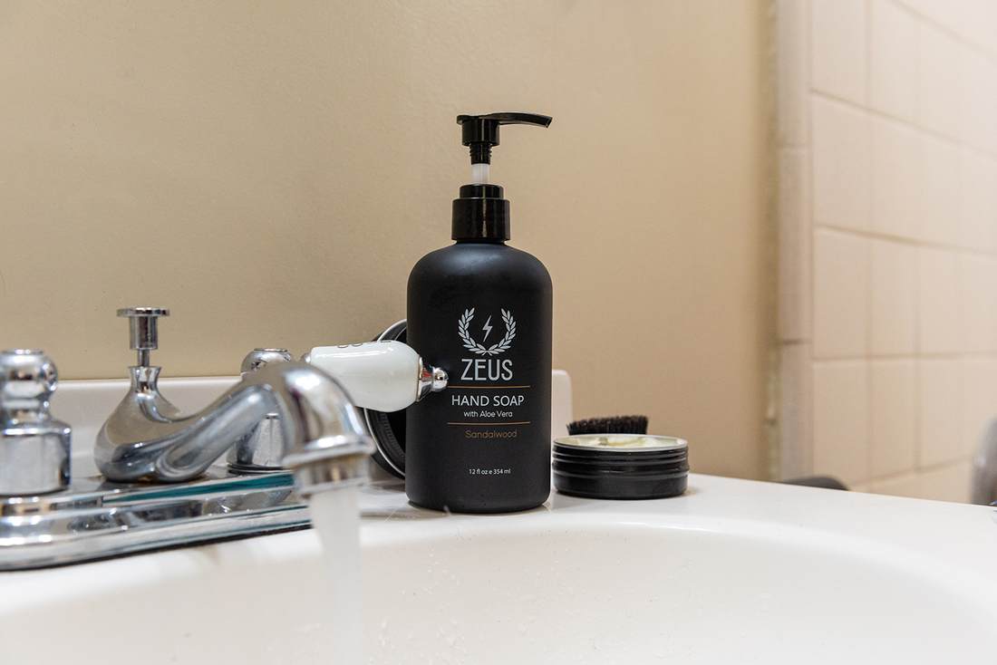 zeus hand soap with aloe vera
