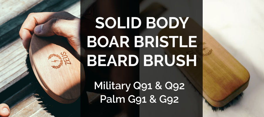 Solid Body Boar Bristle Beard Brushes: The Best Beard Brush For Larger, Longer, Thicker Beards