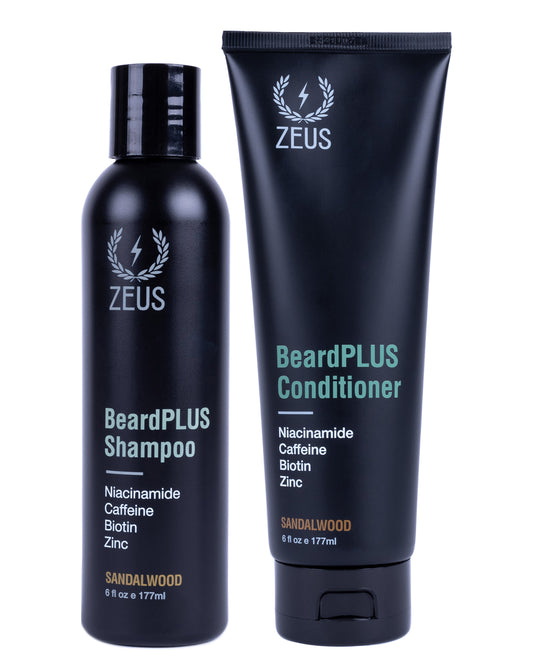ZEUS BeardPLUS Shampoo & Conditioner Set, to Stimulate Hair Growth