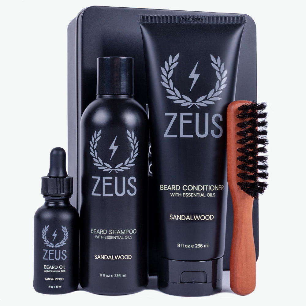 Zeus Deluxe Beard Care Kit, Regular Oil | Zeus