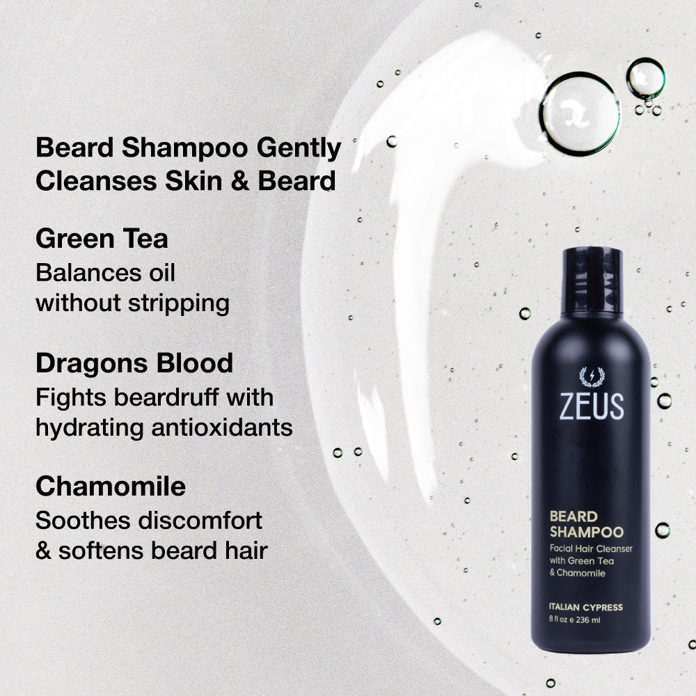 Zeus Deluxe Beard Care Kit, Regular Oil | Zeus