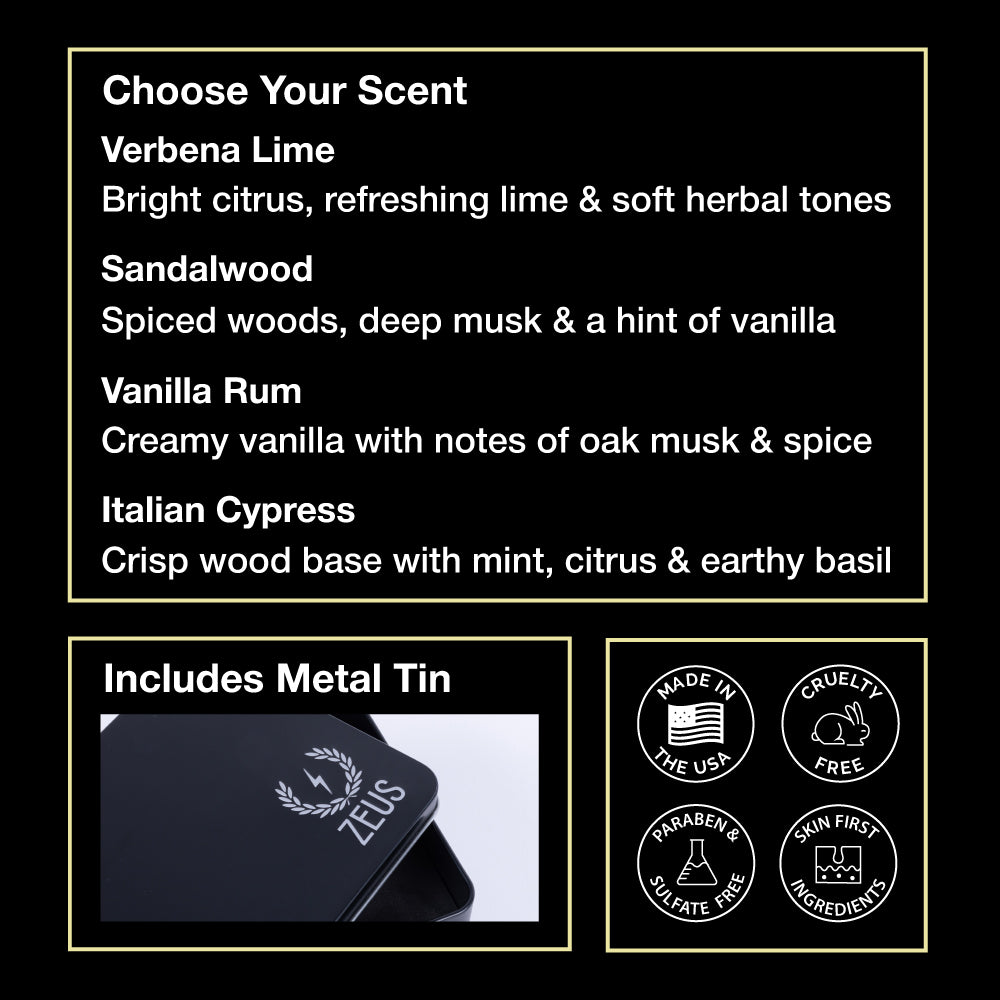 Zeus Deluxe Beard Care Kit, Regular Oil | Zeus