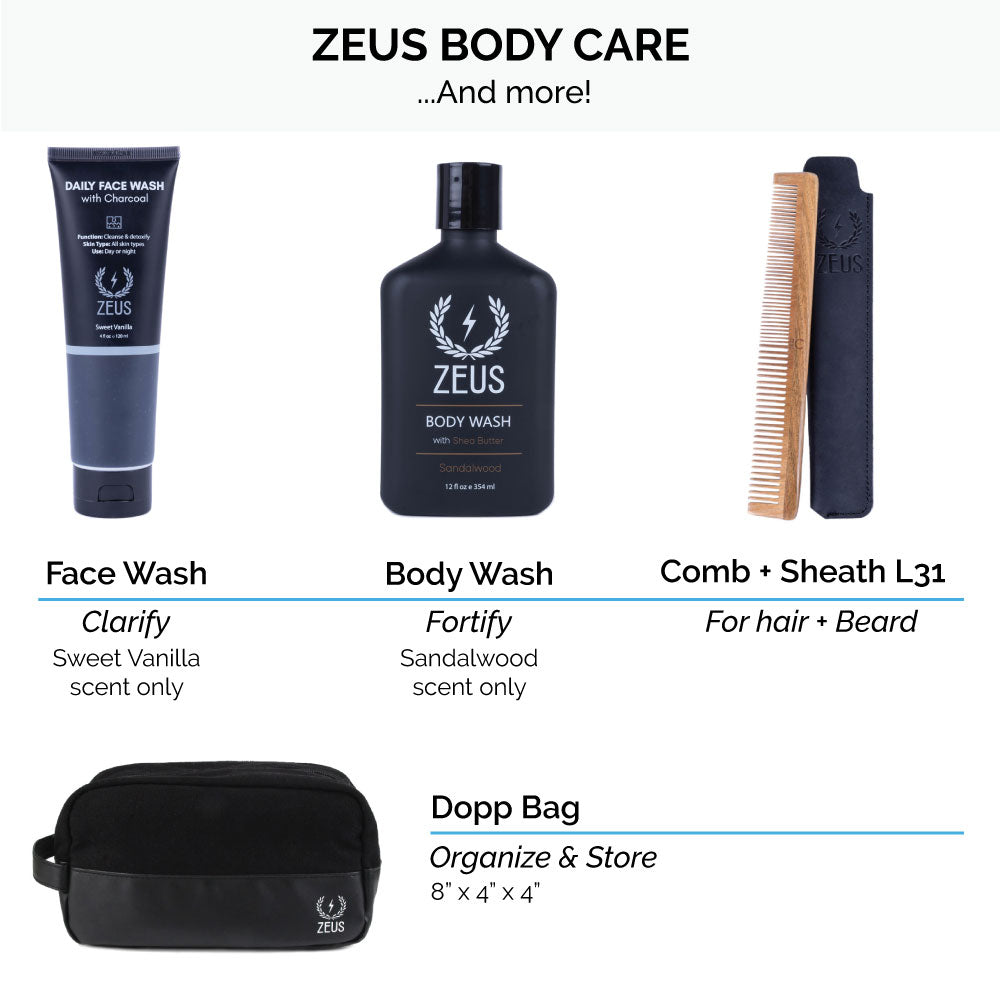 Zeus Ultimate Beard Styling & Body Care Kit
