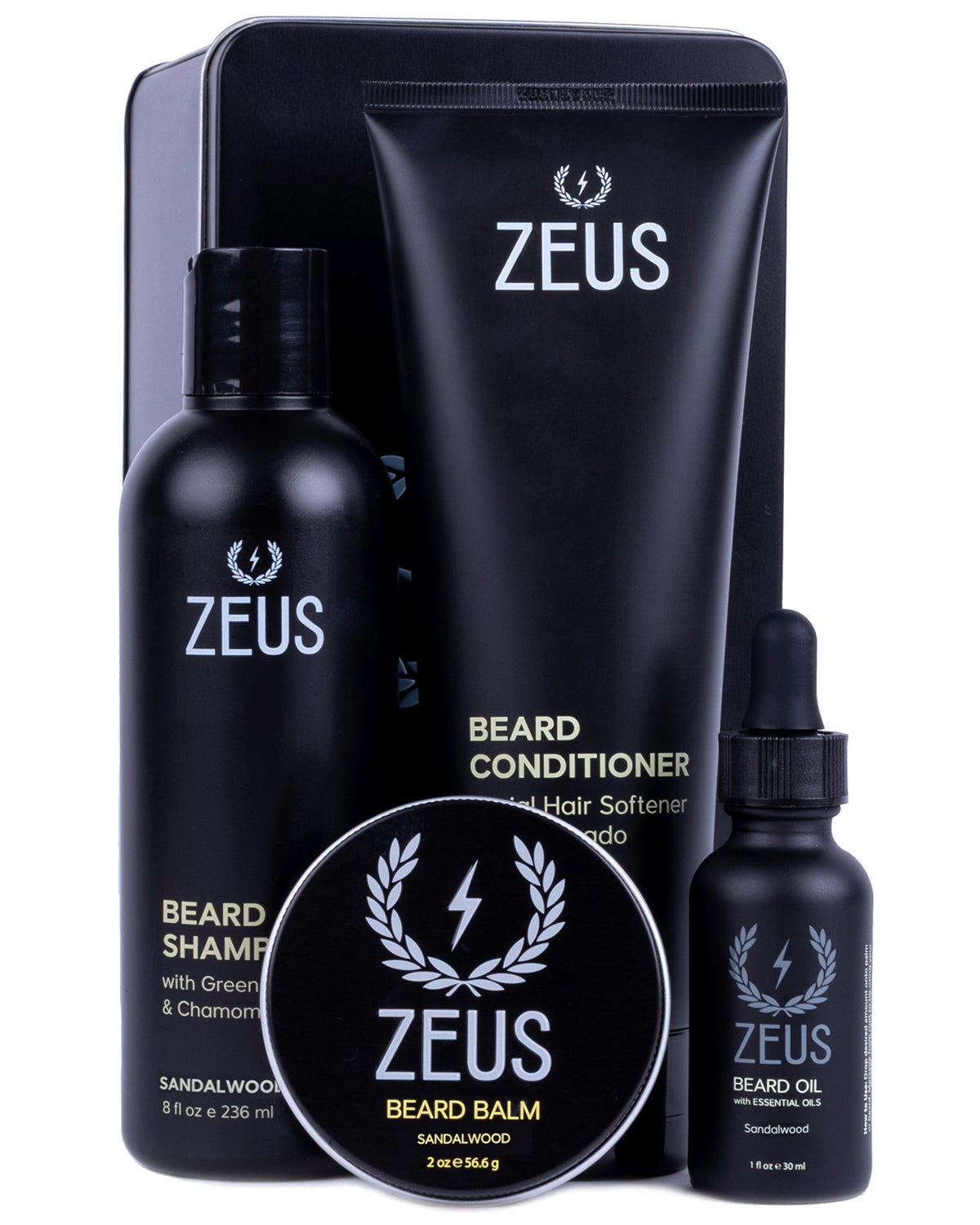 ZEUS Everyday Beard Wash & Conditioning Kit for Men