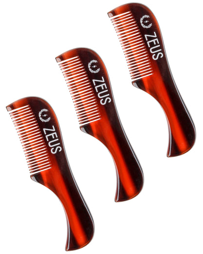 ZEUS Handmade Saw-Cut Mustache Pocket Comb for Men