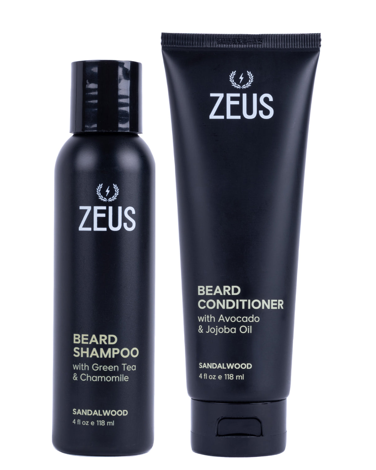 ZEUS Beard Wash Set for Men, Beard Shampoo & Conditioner