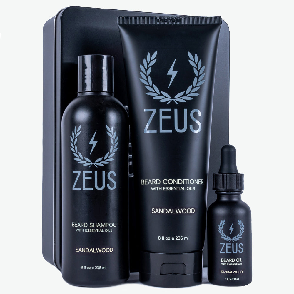 Zeus Thin to Normal Thickness Starter Beard Care Kit | Zeus