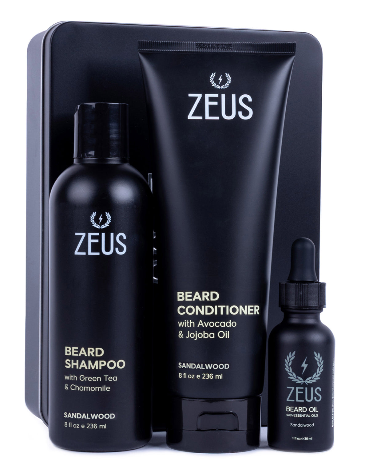 ZEUS Starter Beard Wash & Natural Oil Kit for Men – Zeus