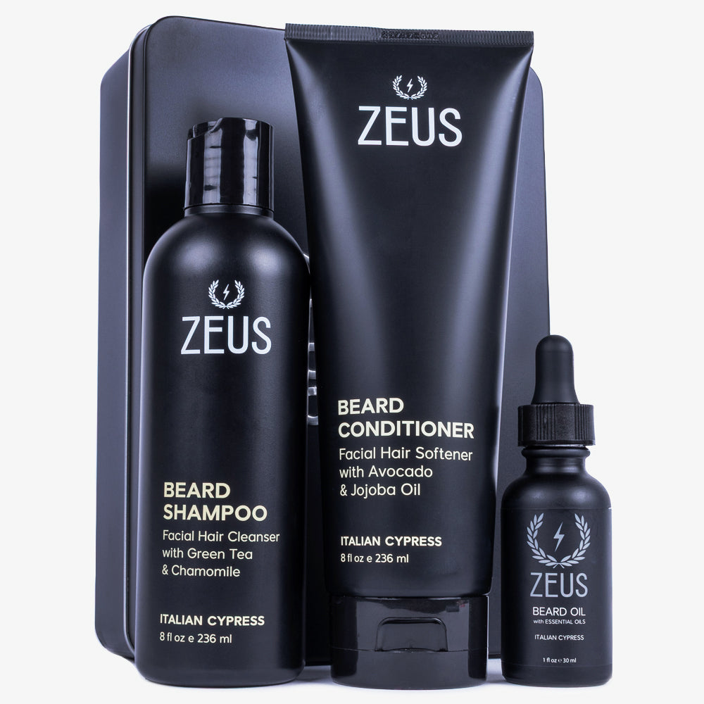 Zeus Thin to Normal Thickness Starter Beard Care Kit | Zeus