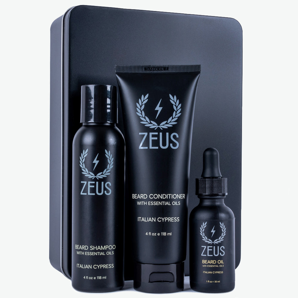 Zeus Thin to Normal Thickness Starter Beard Care Kit | Zeus