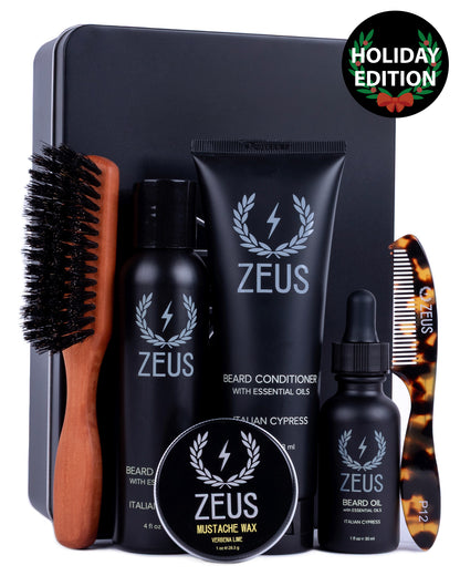 Zeus Exclusive Holiday Beard & Mustache Care Gift Set