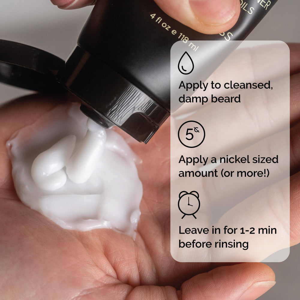 Zeus Beard Shampoo and Conditioner Set, Italian Cypress, 4 fl oz