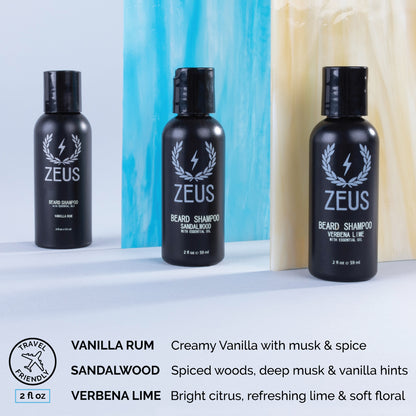 Zeus Travel Beard Shampoo Wash, 2 fl oz