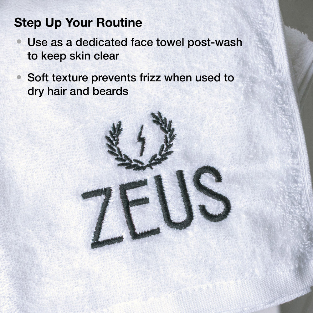 Zeus Cotton Steam Towel, White | Zeus