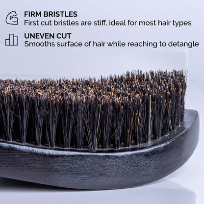 Handle Hair Brush, 100% Boar Bristle