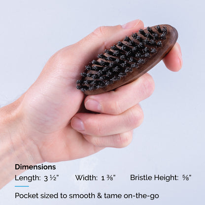 Zeus Vegan Pocket Beard Brush, BioniFil Bristle, Soft - N73