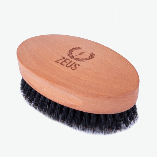 Zeus Oval Military Beard Brush, 100% Boar Bristle - Q91/Q92